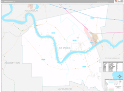 St. James Parish (County), LA Digital Map Premium Style